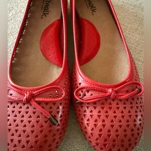 Softwalk Womens Napa Laser Red Woven Loafer Shoes Size 11 Narrow New W/O tag/box